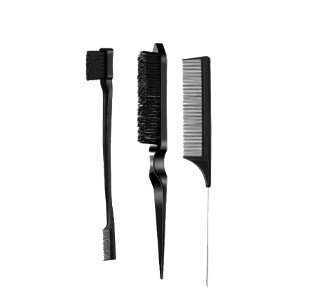 Ensemble De Brosse À Cheveux Et Peigne En Bois De Bambou, Brosse De