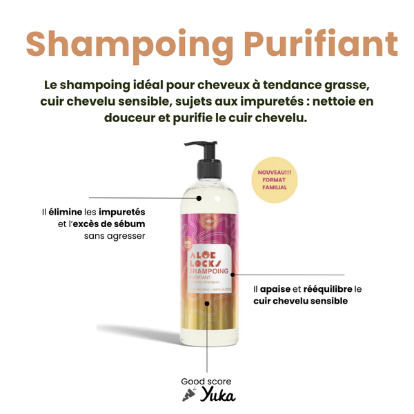 Aloé Locks - Shampoing Purifiant 1L - Format Familial