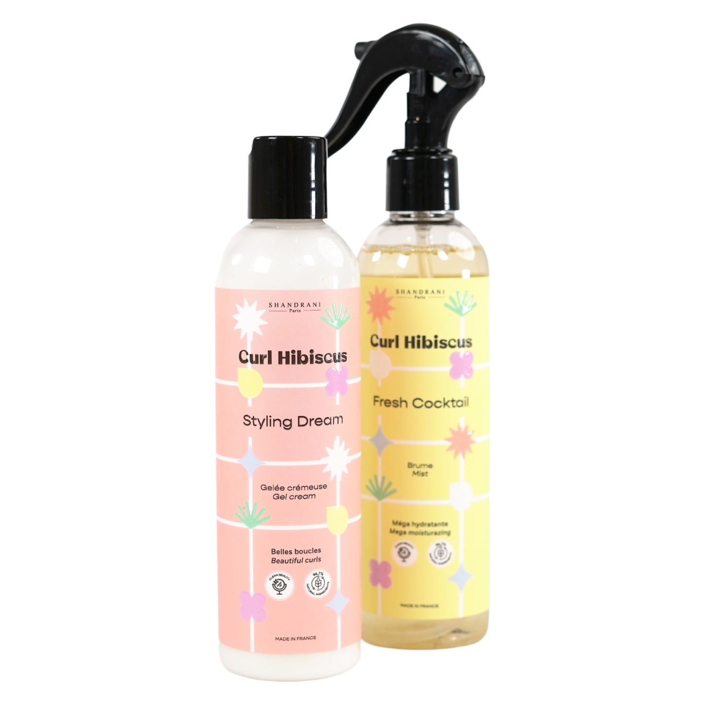 Le Pack Curl Hibiscus Wash and Go pour cheveux fins permet de réaliser un wash-and-go irréprochable. Hydratation, boucles bien définies et excellente tenue.